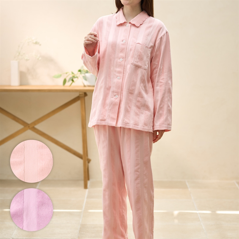 5688 サテンストライプパジャマ